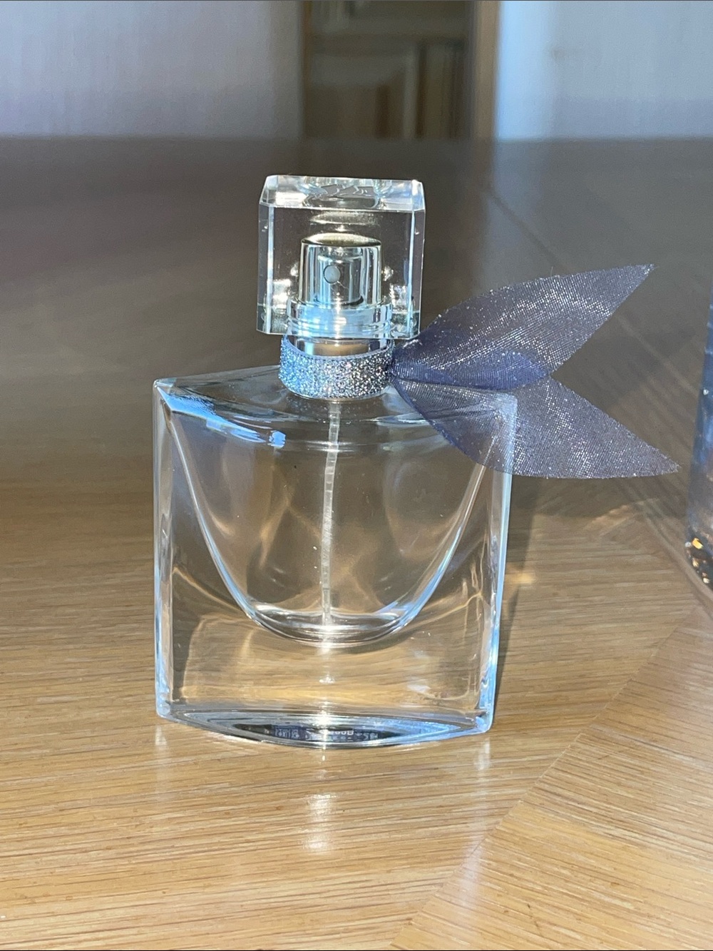 LANCÔME LA VIE EST BELLE Glass Perfume Bottle with Sparkle Neck Tie - Empty